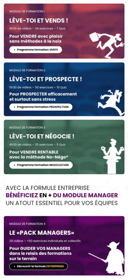 Formation commerciale de Nicolas Caron - Prospection, Vente et Négociation