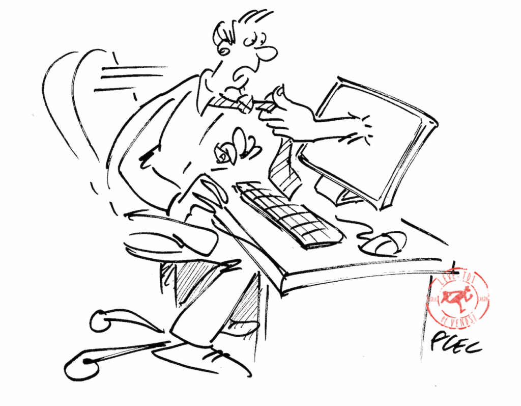 Illustration montrant comment suivre ses clients sans les harceler, newsletter Nicolas Caron.