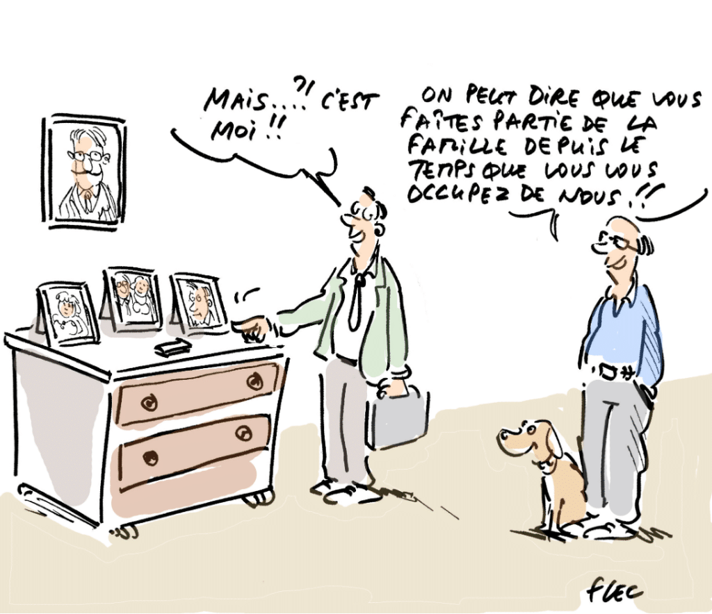 Dessin humoristique illustrant mes tribunes dans le Journal de l'Agence