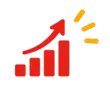 Lève-toi et Vends ! 12 Performance commerciale icon book stats red